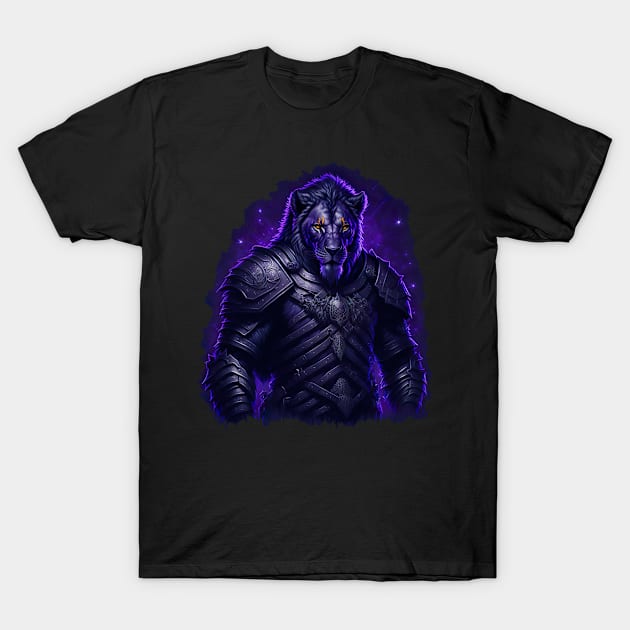 "Warrior of the Night: A Magical Warrior Embracing Splendor" T-Shirt by Hexen_3